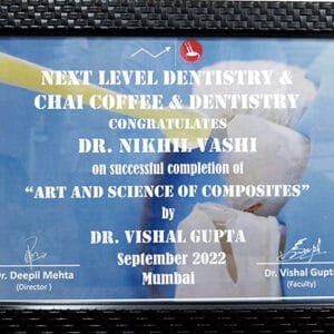 Next Level Dentistry And Chai Coffee And Dentistry Congratulates Dr Nikhil Vashi On Art And Science Of Composites By Dr Vishal Gupta